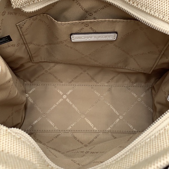 Michael Kors Mirella Small Shopper Top Zip Crossbody Bag Optic White MK NWT - Picture 12 of 16